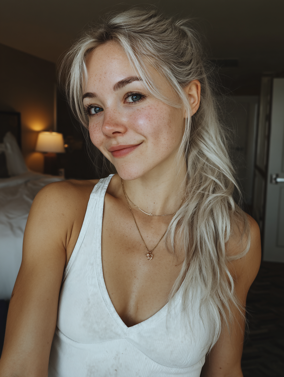 Platinum Blonde Soft Curl Hairstyle